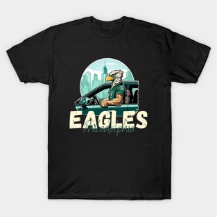 Philadelphia eagles football player graphic design cartoon style beautiful artwork T-Shirt